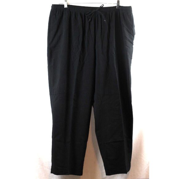 Draper's & Damon's Black Women's Dress Pant Elastic Drawstring Waist 2X 055 - Picture 1 of 4